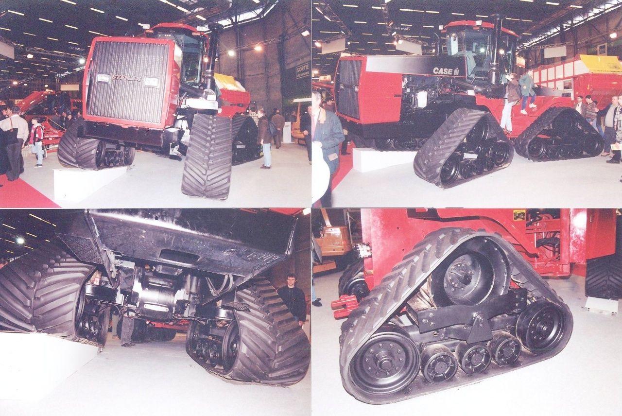 Four tracked Steiger Case IH