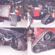 Four tracked Steiger Case IH