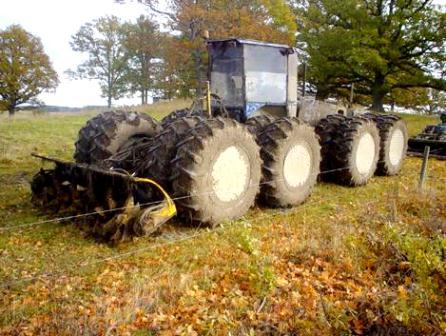 16x16 wheeled reed rotovator used for cutting reeds in wetlands