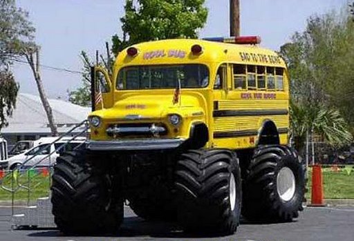 Bus with terra tires