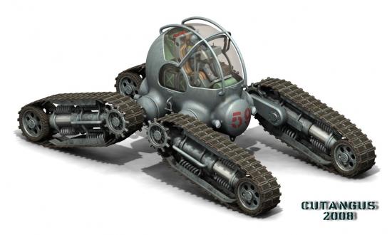 Four tracked all-terrain vehicle of Cutangus