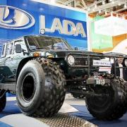 Lada with low pressure tyres and Avtoros wheels