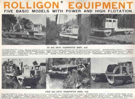 Rolligon model 6x6 6650 and 4x4 4450