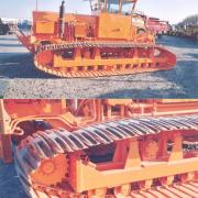 Tracked vehicle for installation of drains