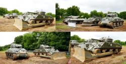 18 sherman a4 tanks and tank dozers wwii a