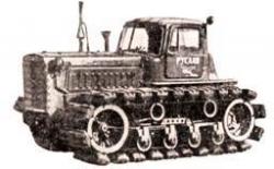 Ruslan tractor with pneumatic tracks