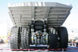 T264 liebherr dumper from rear