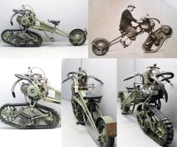 Tracked motocycle mercier 1937 350 cc