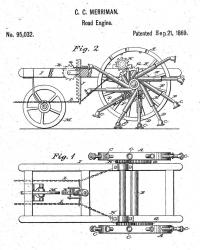 Us95032 meriman walking machine 1869